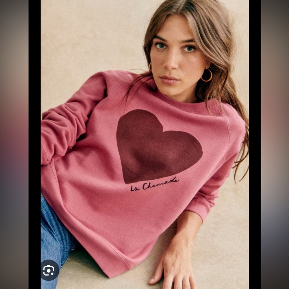 Sezane La Chamade Sweatshirt in Rosewood/Burgundy
